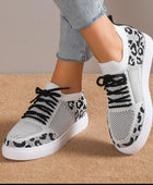 Lace-Up Leopard Flat Sneakers - Body By J'ne