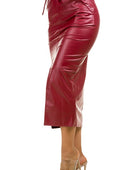 THE MOMENT PU LEATHER LONG MAXI SKIRT