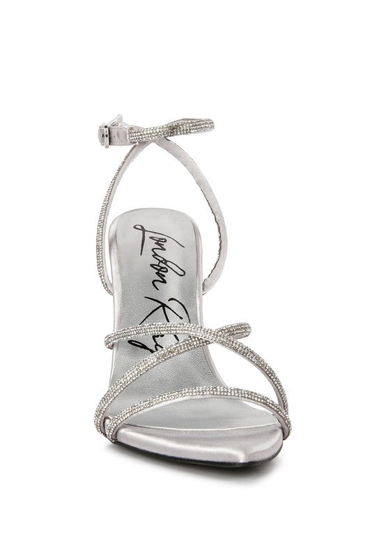 Dare Me Rhinestone Embellished Stiletto Sandals - Body By J'ne