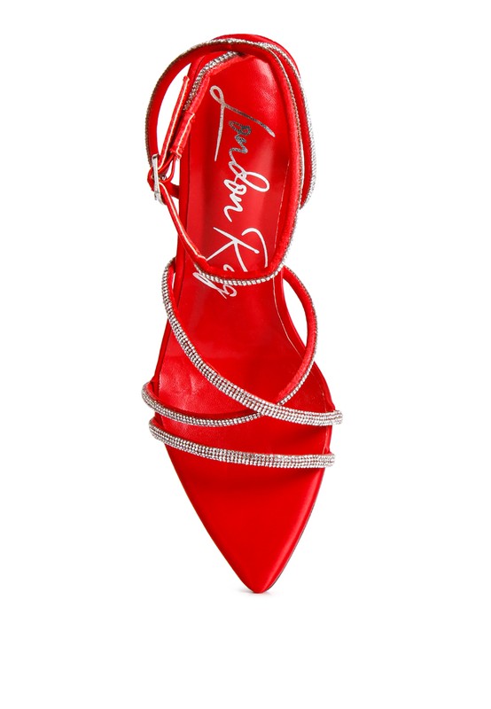 Dare Me Rhinestone Embellished Stiletto Sandals - Body By J'ne