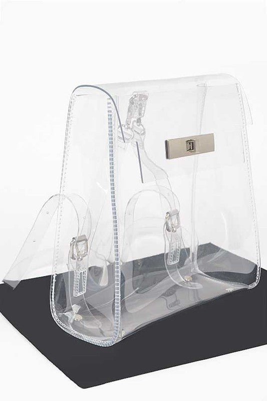 Clear Transparent Iconic Backpack - Body By J'ne