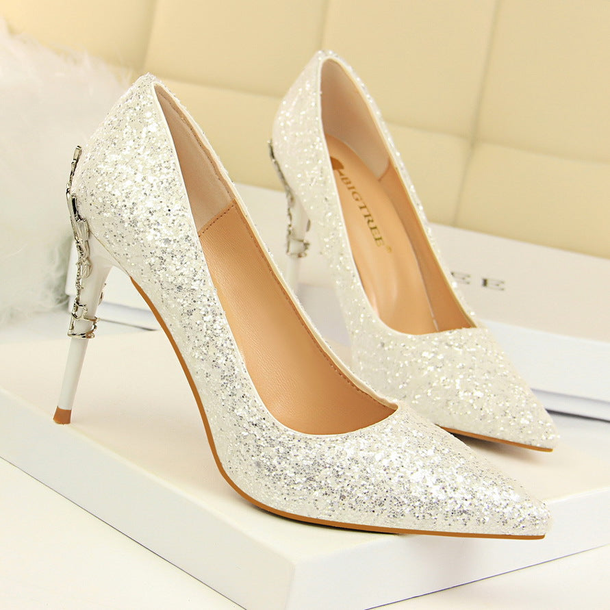Debut Sequined Heels - Body By J'ne