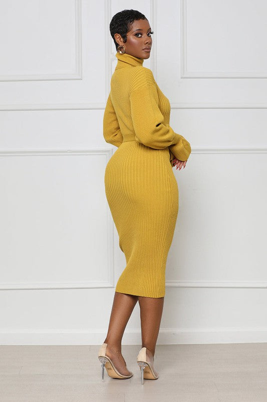 ASK ME ANYTHING SWEATER DRESS - Body By J'ne