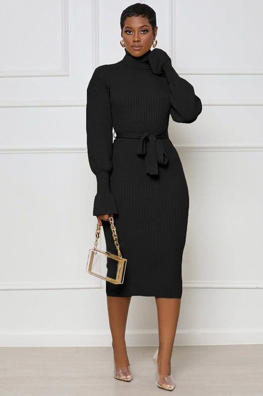 ASK ME ANYTHING SWEATER DRESS - Body By J'ne