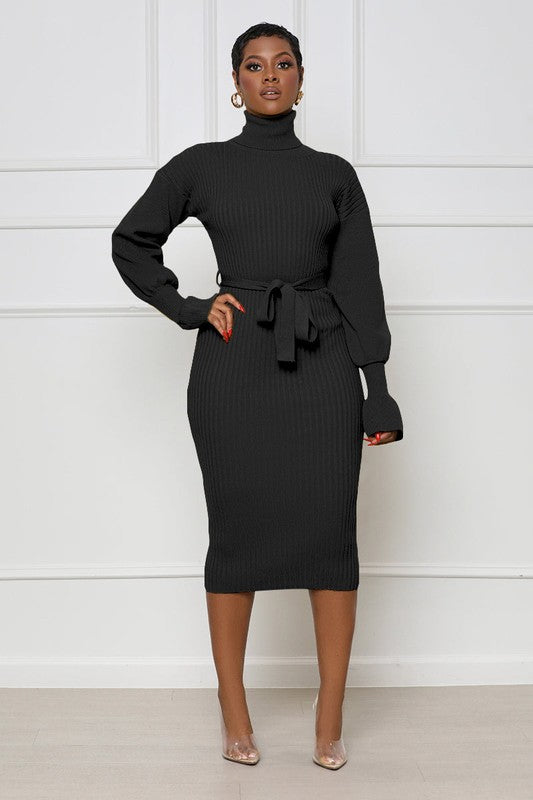 ASK ME ANYTHING SWEATER DRESS - Body By J'ne