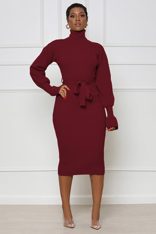 ASK ME ANYTHING SWEATER DRESS - Body By J'ne