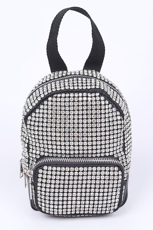 Rhinestone Statement Mini Convertible Backpack - Body By J'ne