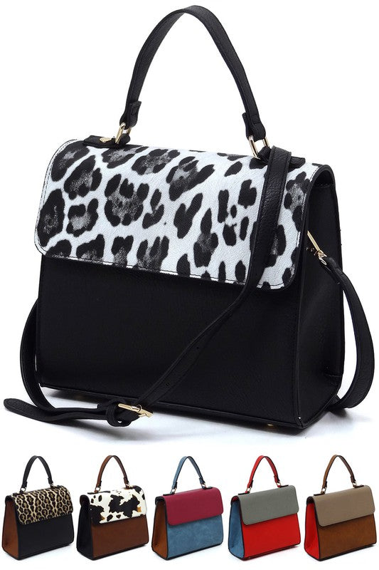 Colorblock Top Handle Satchel - Body By J'ne