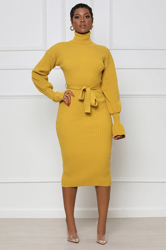 ASK ME ANYTHING SWEATER DRESS - Body By J'ne