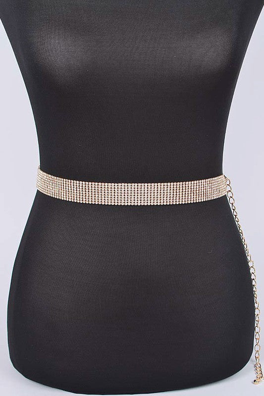 Classic Rhinestone Chain Belt - Body By J'ne