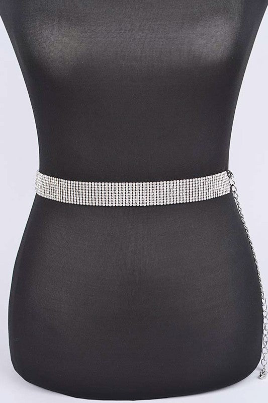 Classic Rhinestone Chain Belt - Body By J'ne