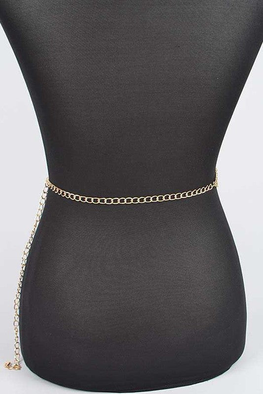 Classic Rhinestone Chain Belt - Body By J'ne