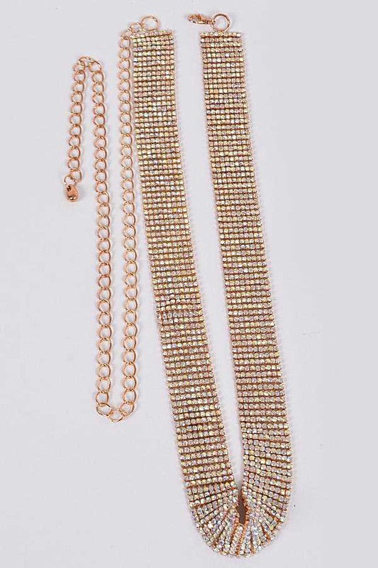 Classic Rhinestone Chain Belt - Body By J'ne