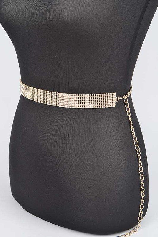 Classic Rhinestone Chain Belt - Body By J'ne