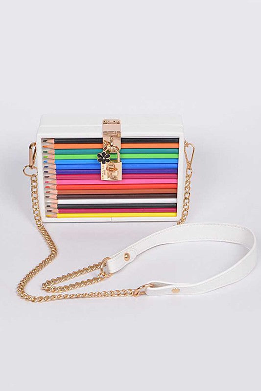 Iconic Locket Color Pencil Box Clutch - Body By J'ne