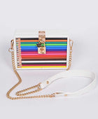 Iconic Locket Color Pencil Box Clutch