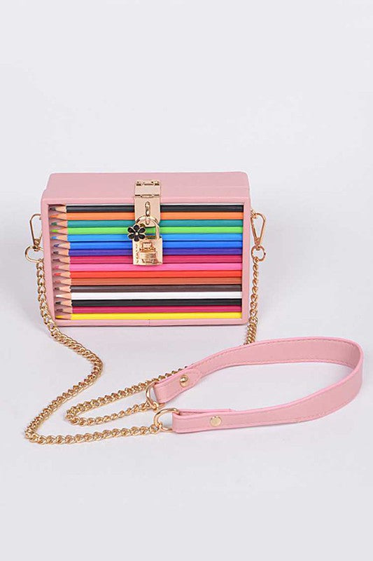 Iconic Locket Color Pencil Box Clutch - Body By J'ne