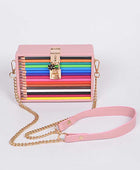 Iconic Locket Color Pencil Box Clutch