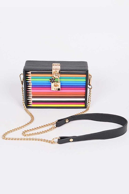 Iconic Locket Color Pencil Box Clutch - Body By J'ne