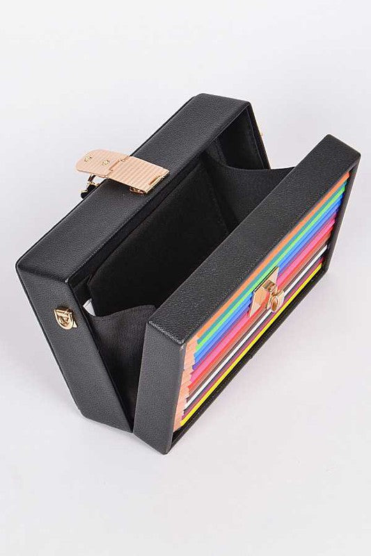 Iconic Locket Color Pencil Box Clutch - Body By J'ne