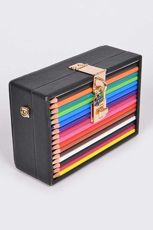 Iconic Locket Color Pencil Box Clutch - Body By J'ne