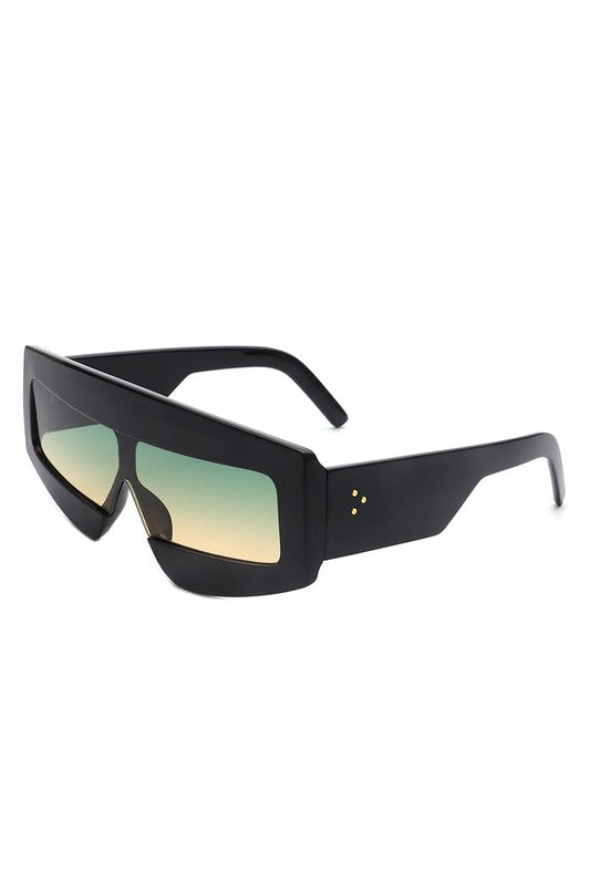 Rectangle Oversize Square Flat Top Sunglasses