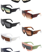 Rectangle Oversize Square Flat Top Sunglasses