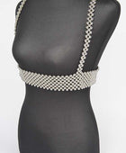 Metallic Beaded Harness Belt