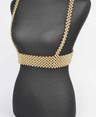 Metallic Beaded Harness Belt