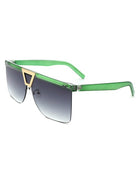 Oversize Half Frame Fashion Square Sunglasses