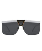 Oversize Half Frame Fashion Square Sunglasses