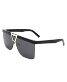 Oversize Half Frame Fashion Square Sunglasses