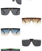 Oversize Half Frame Fashion Square Sunglasses