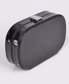 Metallic Oval Camera Iconic Swing Clutch Bag