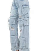 CARGO STYLE DENIM PANTS