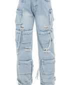 CARGO STYLE DENIM PANTS