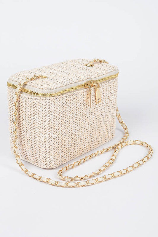 Straw Cosmetic Box Swing Bag - Body By J'ne