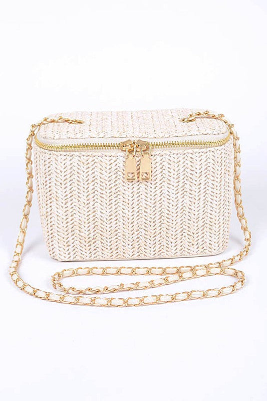 Straw Cosmetic Box Swing Bag - Body By J'ne