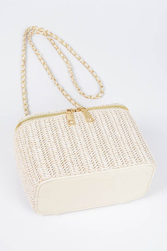 Straw Cosmetic Box Swing Bag - Body By J'ne