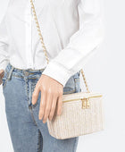 Straw Cosmetic Box Swing Bag