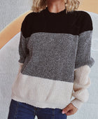 Color Block Long Sleeve Sweater