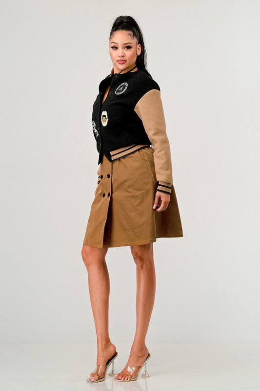 Black Queen letterman Jacket - Body By J'ne