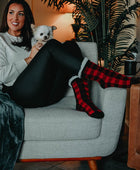 Plaid Fleece Slipper Socks