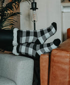 Plaid Fleece Slipper Socks