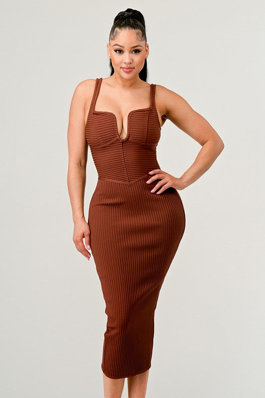 IT FEELS LIKE FALL MIDI DRESS - Body By J'ne
