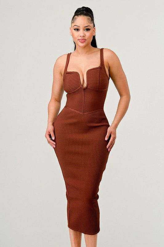 IT FEELS LIKE FALL MIDI DRESS - Body By J'ne
