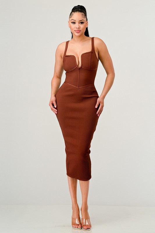 IT FEELS LIKE FALL MIDI DRESS - Body By J'ne