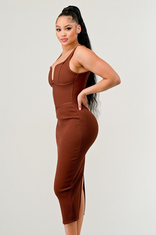 IT FEELS LIKE FALL MIDI DRESS - Body By J'ne