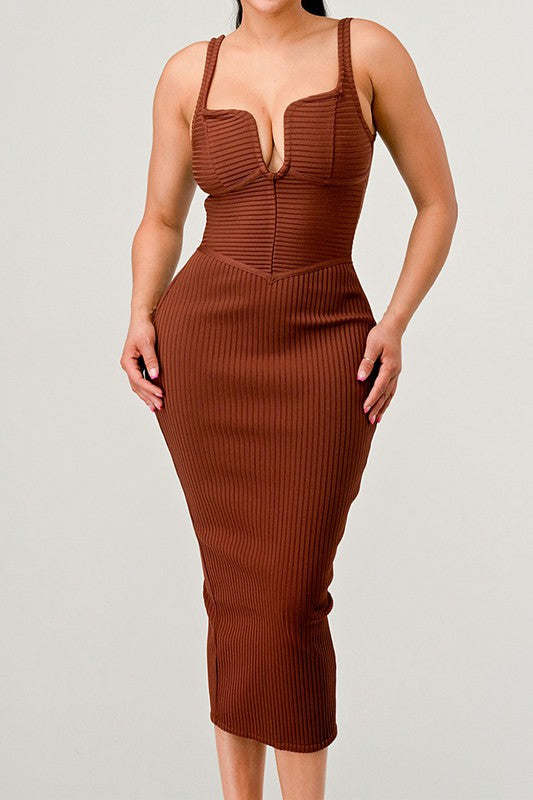 IT FEELS LIKE FALL MIDI DRESS - Body By J'ne