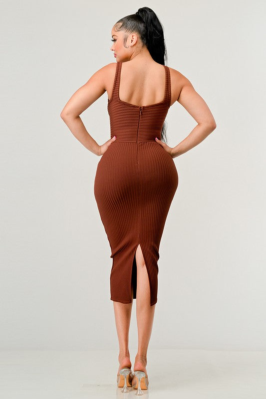 IT FEELS LIKE FALL MIDI DRESS - Body By J'ne